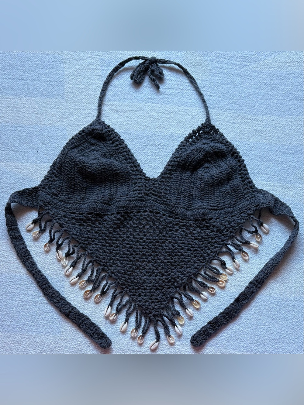 Coco Rose Bali Queen Crochet Halter Crop Top